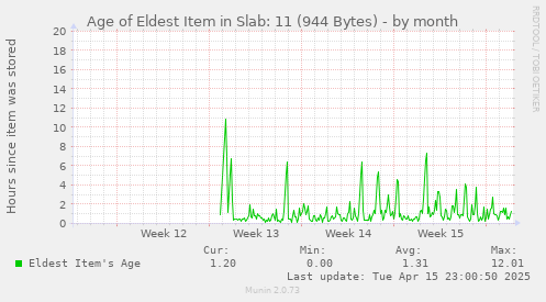 Age of Eldest Item in Slab: 11 (944 Bytes)